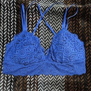 Aerie Royal Blue Lace Bralette